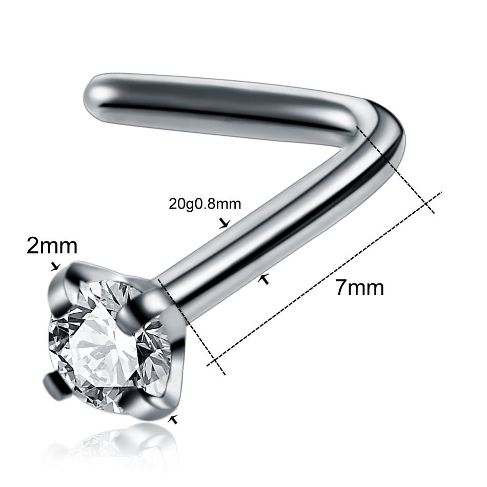 Colorful Nose Ring Set Stainless Steel Nose Piercings zircon CZ Crystal Gem Bone Retainer Piercing Jewelry, Silver
Colorful Nose Ring Set Stainless Steel Nose Piercings zircon CZ Crystal Gem Bone Retainer Piercing Jewelry, Silver