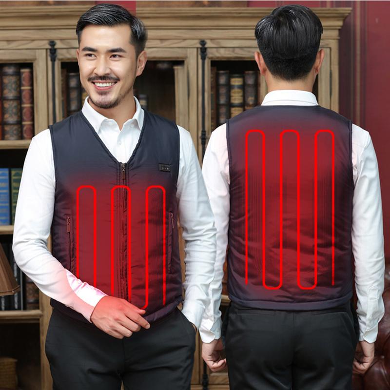 8 Heating Areas Outdoor electric heating vest USB v-neck winter heat preservation jacket for men and women' clothing, Black
8 Heating Areas Outdoor electric heating vest USB v-neck winter heat preservation jacket for men and women' clothing, Black