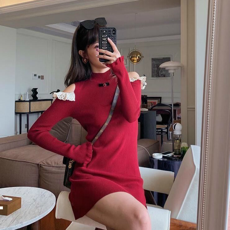 New women 2021 knitted around the neck solid color long sleeve off shoulder fashion dress streetwear dresses y272 F0Z2, Stopper
New women 2021 knitted around the neck solid color long sleeve off shoulder fashion dress streetwear dresses y272 F0Z2, Stopper