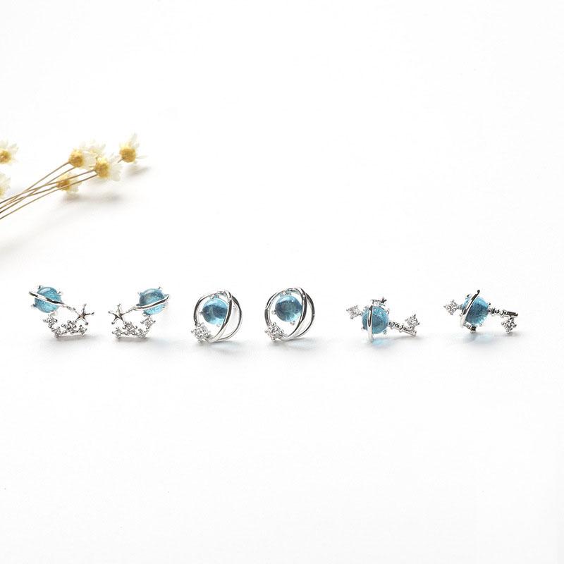 Korea New Fashion Blue Crystal Universe Planet Key Stud Earrings for Women Girls Party Dress Accessories Gift Jewelry Wholesale
Korea New Fashion Blue Crystal Universe Planet Key Stud Earrings for Women Girls Party Dress Accessories Gift Jewelry Wholesale