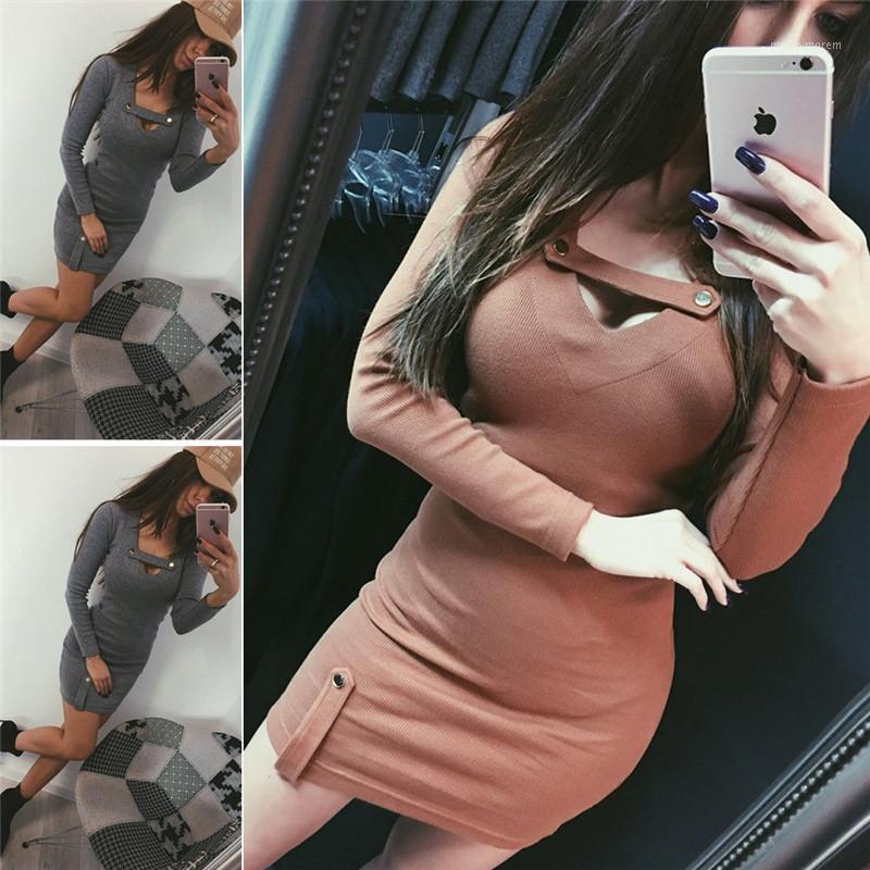 Sexy Women Long Arm V -cut Dress 2020 Autumn Winter Bodycon Dresses Elastic Solid Thin Party Evening Mini Dresses Vestidos1, Gray
Sexy Women Long Arm V -cut Dress 2020 Autumn Winter Bodycon Dresses Elastic Solid Thin Party Evening Mini Dresses Vestidos1, Gray