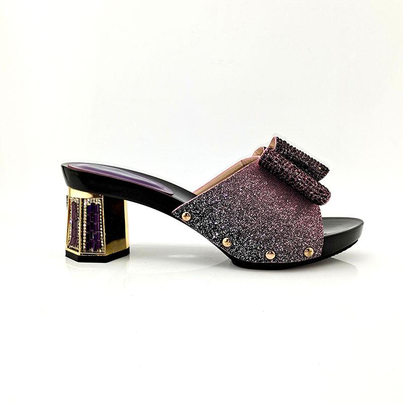 New Style Sandal Shoes With comfortable 5.5cm Heels Autumn Summer Slipper Purple Color Casual Shoes For Women, Gold 7.5cm 
New Style Sandal Shoes With comfortable 5.5cm Heels Autumn Summer Slipper Purple Color Casual Shoes For Women, Gold 7.5cm