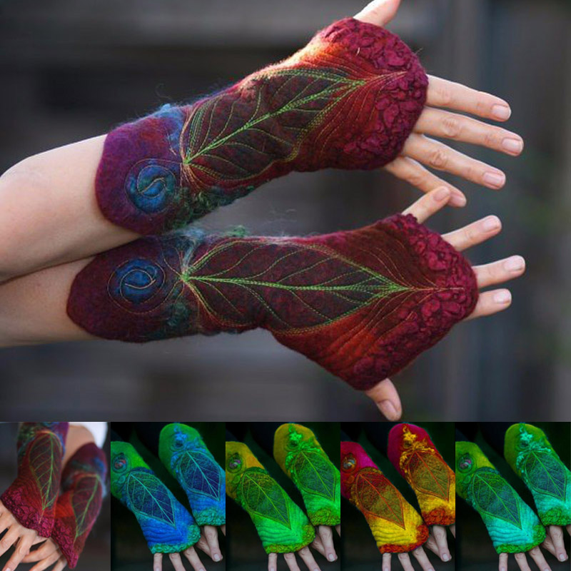Fashion Gloves Women Punk Gothic Winter Gloves Printed Leaf Glove Sleeve Button Fingerless Halloween Christmas Costumes
Fashion Gloves Women Punk Gothic Winter Gloves Printed Leaf Glove Sleeve Button Fingerless Halloween Christmas Costumes