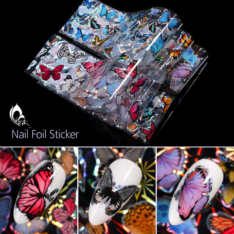 10Pcs/Set Nail Stickers Colorful Holographics Butterfly Transfer Stickers Nail Foils Decals DIY Art Decoration, 10pcs-4
10Pcs/Set Nail Stickers Colorful Holographics Butterfly Transfer Stickers Nail Foils Decals DIY Art Decoration, 10pcs-4