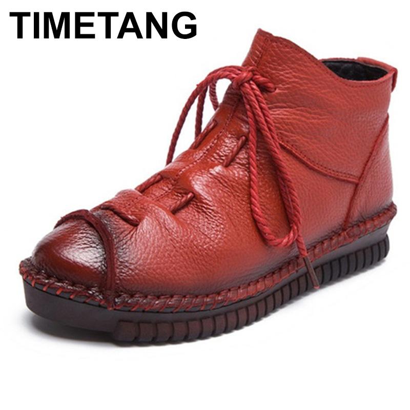 TIMETANG New 2020 Women Shoes Genuine Leather Women Boots Mar Spring&Autumn Vintage Lace Up Ankle Boots Woman Flat Botas, Black
TIMETANG New 2020 Women Shoes Genuine Leather Women Boots Mar Spring&Autumn Vintage Lace Up Ankle Boots Woman Flat Botas, Black