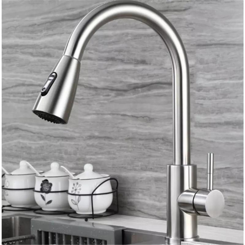Kitchen Faucet Black Hot and Cold Water Pull Out Kitchen Tap Rotating Bathroom Sink Faucet With Sprinkler Basin Silver
Kitchen Faucet Black Hot and Cold Water Pull Out Kitchen Tap Rotating Bathroom Sink Faucet With Sprinkler Basin Silver