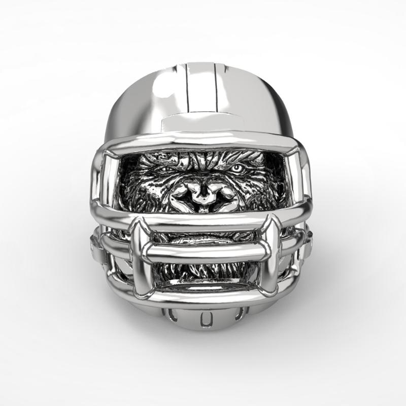 Hot Trend Hip Hop Football Male Ring Gorilla Helmet Personality Domineering Men's Birthday Gift Band Party Ring 
Hot Trend Hip Hop Football Male Ring Gorilla Helmet Personality Domineering Men's Birthday Gift Band Party Ring