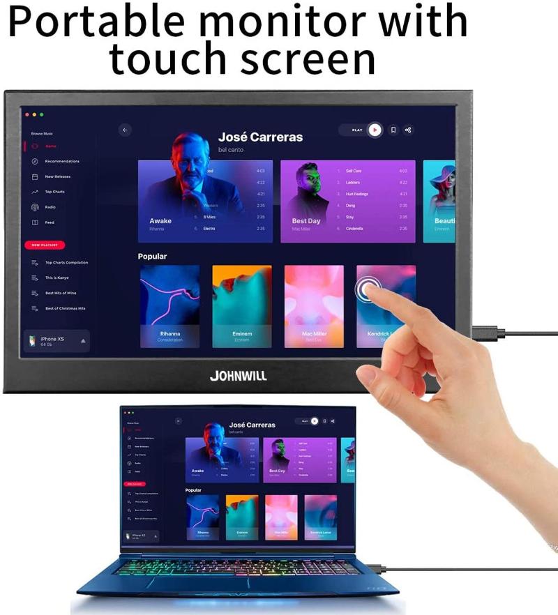 JOHNWILL portable IPS full HD 1920x1080 ultra-thin touch screen speaker, compatible with laptop PS4 PS3 Xbox Ones Raspberry Pi
JOHNWILL portable IPS full HD 1920x1080 ultra-thin touch screen speaker, compatible with laptop PS4 PS3 Xbox Ones Raspberry Pi