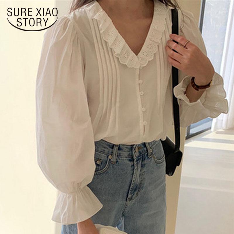 Korean Chic Autumn Sweet Pleated Lace Collar Top Lantern Long Sleeve Shirt Women's Shirt Lace Causal Shirts Fashion Blusas 105711, White
Korean Chic Autumn Sweet Pleated Lace Collar Top Lantern Long Sleeve Shirt Women's Shirt Lace Causal Shirts Fashion Blusas 105711, White