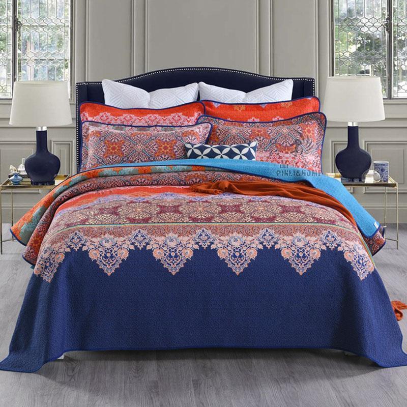 CHAUSUB Print Bedspreads Cotton Quilt Set 3PCS Bed Cover With Pillowcase Queen Size Blanket Summer Coverlet1, No1
CHAUSUB Print Bedspreads Cotton Quilt Set 3PCS Bed Cover With Pillowcase Queen Size Blanket Summer Coverlet1, No1