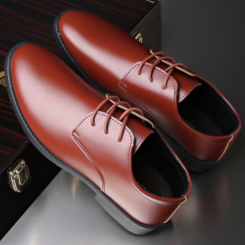 2020 Men Leather Dress Shoes Solid Color Lace Up Casual Formal Business Wedding Man Fashion Shoe Flats Shoes, Brown
2020 Men Leather Dress Shoes Solid Color Lace Up Casual Formal Business Wedding Man Fashion Shoe Flats Shoes, Brown