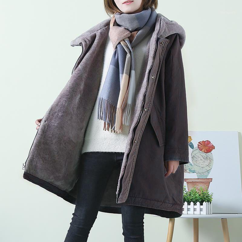 Plus Size Winter New Thickened Cotton-padded Coat Outdoor Hiking Sport Travel Women Mid-length Fleece Hooded Parker Windbreaker1, Black
Plus Size Winter New Thickened Cotton-padded Coat Outdoor Hiking Sport Travel Women Mid-length Fleece Hooded Parker Windbreaker1, Black