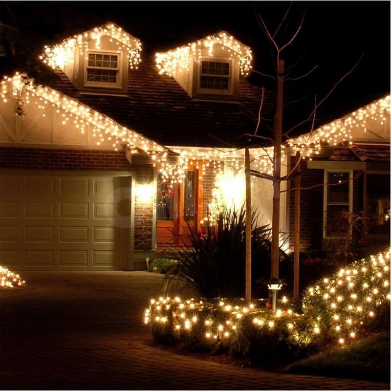 Led Curtain Icicle String Light 110V 220V Led Christmas Garland LED Lights Fairy Xmas Party Garden Stage Outdoor Decorative Light 5m Wide