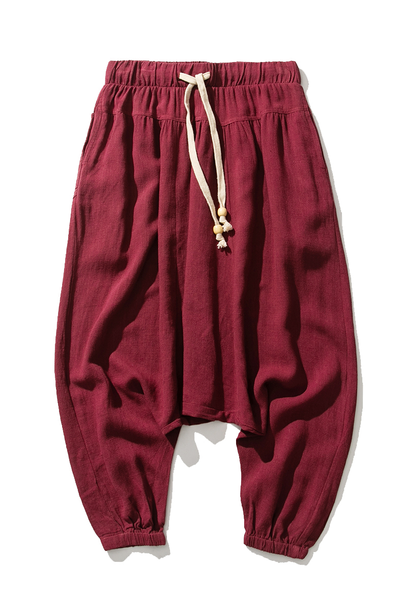 Men Wide Legs Pants Baggy Harem Pants Men Solid Black Trousers Male HipHop Joggers man streetwear hip hop linen Cross-pants 201027