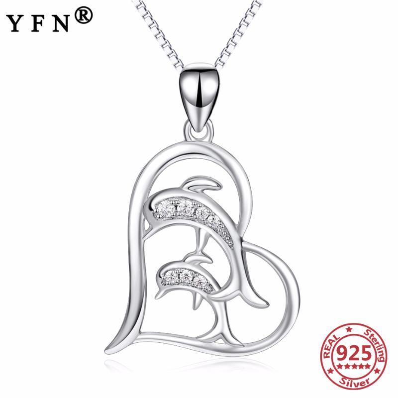 YFN 925 Sterling Silver Dolphins Necklace Mom&Baby Dolphin Pendant Necklace Women's Jewelry 925 Silver Chains Mother's Day Gifts
YFN 925 Sterling Silver Dolphins Necklace Mom&Baby Dolphin Pendant Necklace Women's Jewelry 925 Silver Chains Mother's Day Gifts