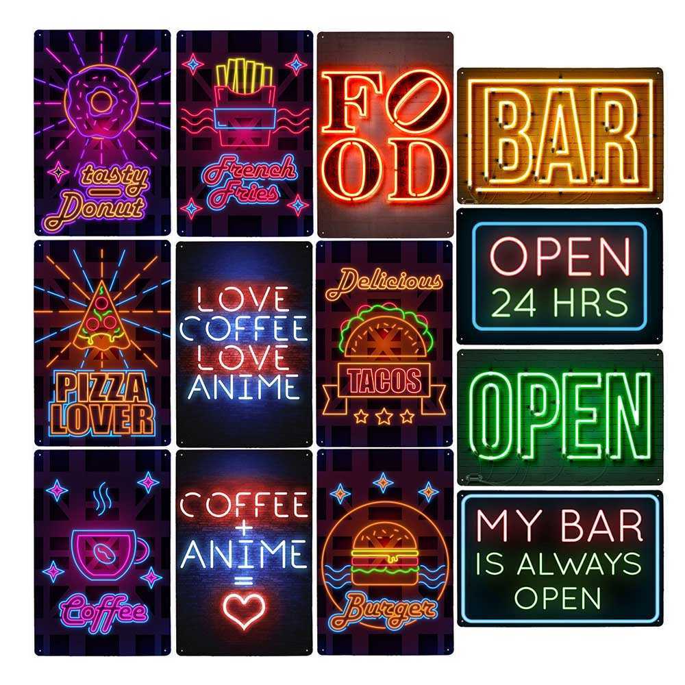 24 Hrs Bar Cafe Neon Signs Beer Pizza Dog Tacos Coffee Vintage Metal Poster Plaques Decoration Wall Tin Painting 20x30cm
24 Hrs Bar Cafe Neon Signs Beer Pizza Dog Tacos Coffee Vintage Metal Poster Plaques Decoration Wall Tin Painting 20x30cm