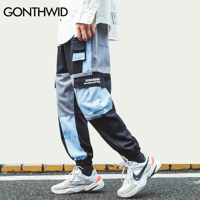 GONTHWID Multi Pocekts Color Block Patchwork Cargo Harem Joggers Pants Hip Hop Harajuku Casual Streetwear Sweatpants Trousers 201126, White
GONTHWID Multi Pocekts Color Block Patchwork Cargo Harem Joggers Pants Hip Hop Harajuku Casual Streetwear Sweatpants Trousers 201126, White