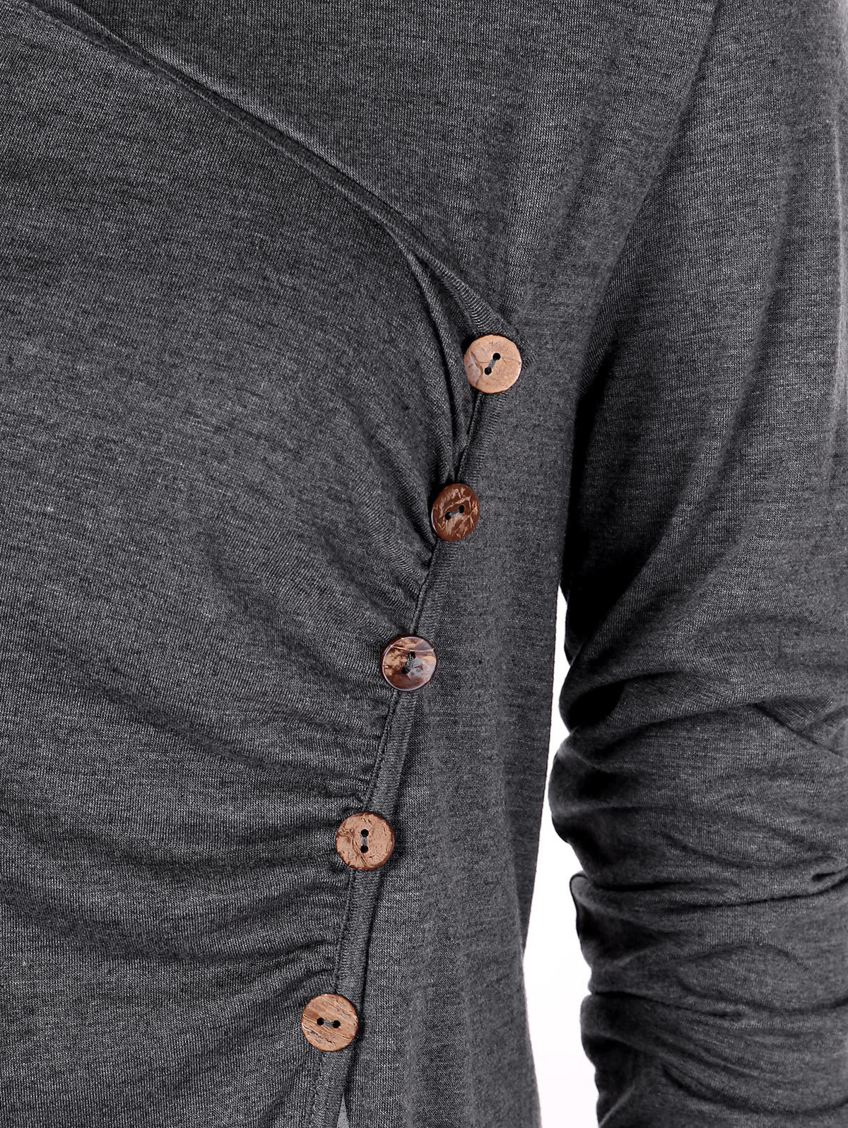 Plus Size 5XL Draped Floral Long Tunic Shirts Long Sleeve O-Neck Buttons Embellished Women Blouse Spring Casual Tops Tee T200321