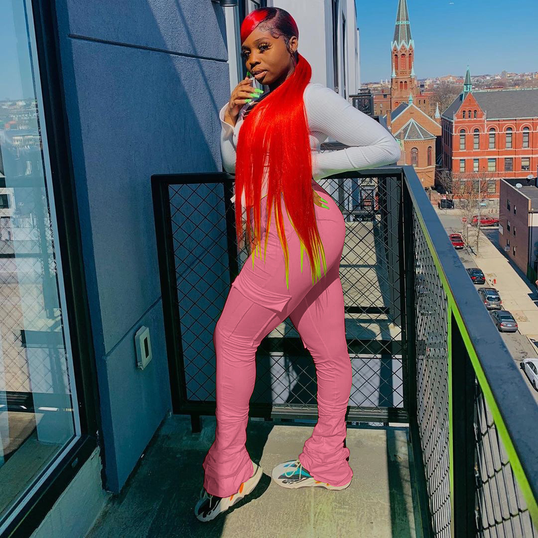 2021 Female Jeans New Urban Trend Sexy High Waist with Drawstring Work Clothes Micro-multicolored Pull Pants G8F8, Pink
2021 Female Jeans New Urban Trend Sexy High Waist with Drawstring Work Clothes Micro-multicolored Pull Pants G8F8, Pink