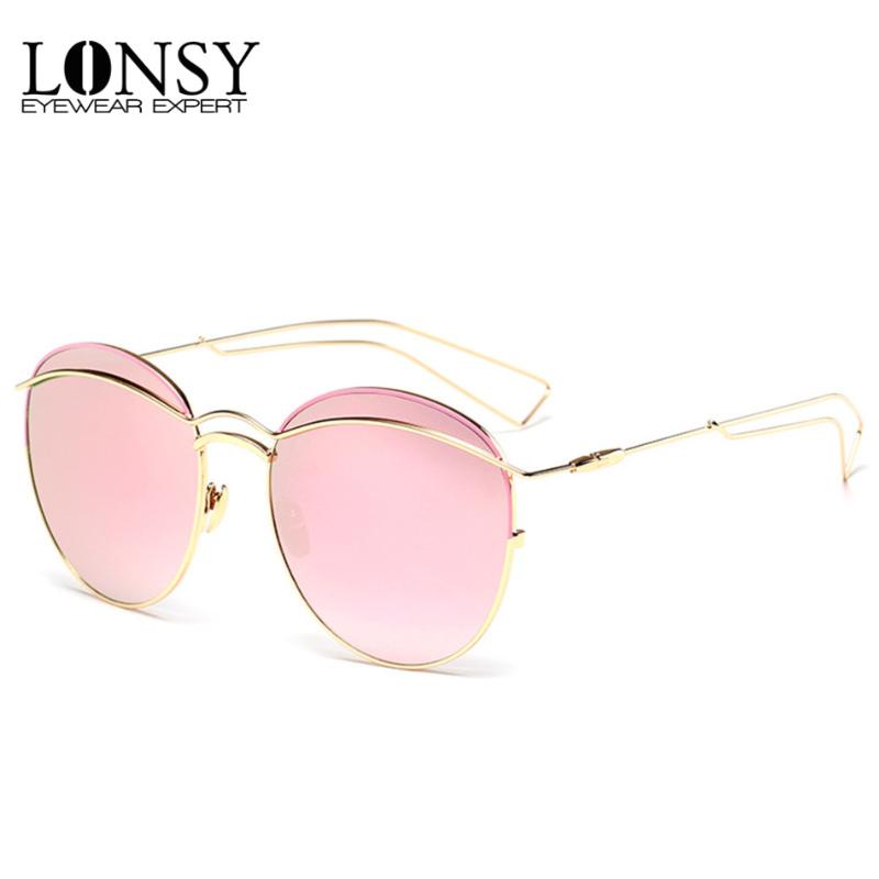 LONSY Hot Fashion Women Sunglasses Metal Round Frame Sunglasses Fashion Designer Coating Mirror Retro Sun Glasses
LONSY Hot Fashion Women Sunglasses Metal Round Frame Sunglasses Fashion Designer Coating Mirror Retro Sun Glasses