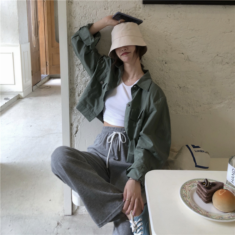 Colorfaith New Autumn Winter Women's Jacket Casual Pockets Fashionable Cargo Outerwear Oversize Buttons Short Tops JK6326 201019