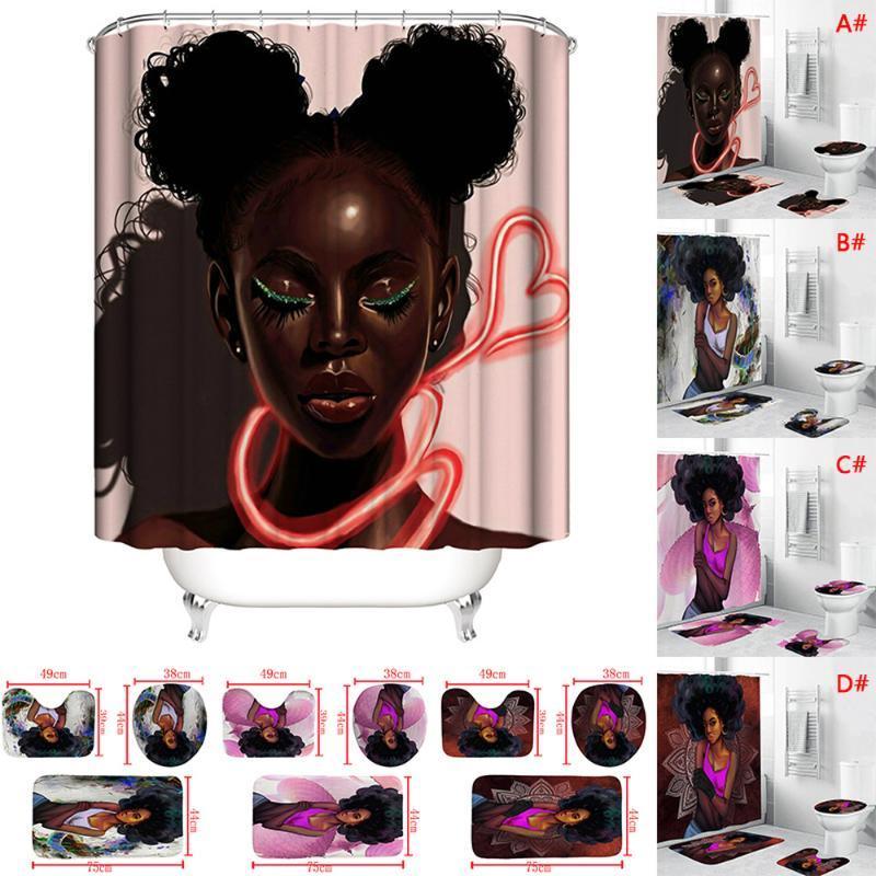 4 Pcs African American Girls Shower Curtain Set Bathroom Durable Waterproof Non-slip Rugs Toilet Lid Cover Bath Mat Home Decor1
4 Pcs African American Girls Shower Curtain Set Bathroom Durable Waterproof Non-slip Rugs Toilet Lid Cover Bath Mat Home Decor1