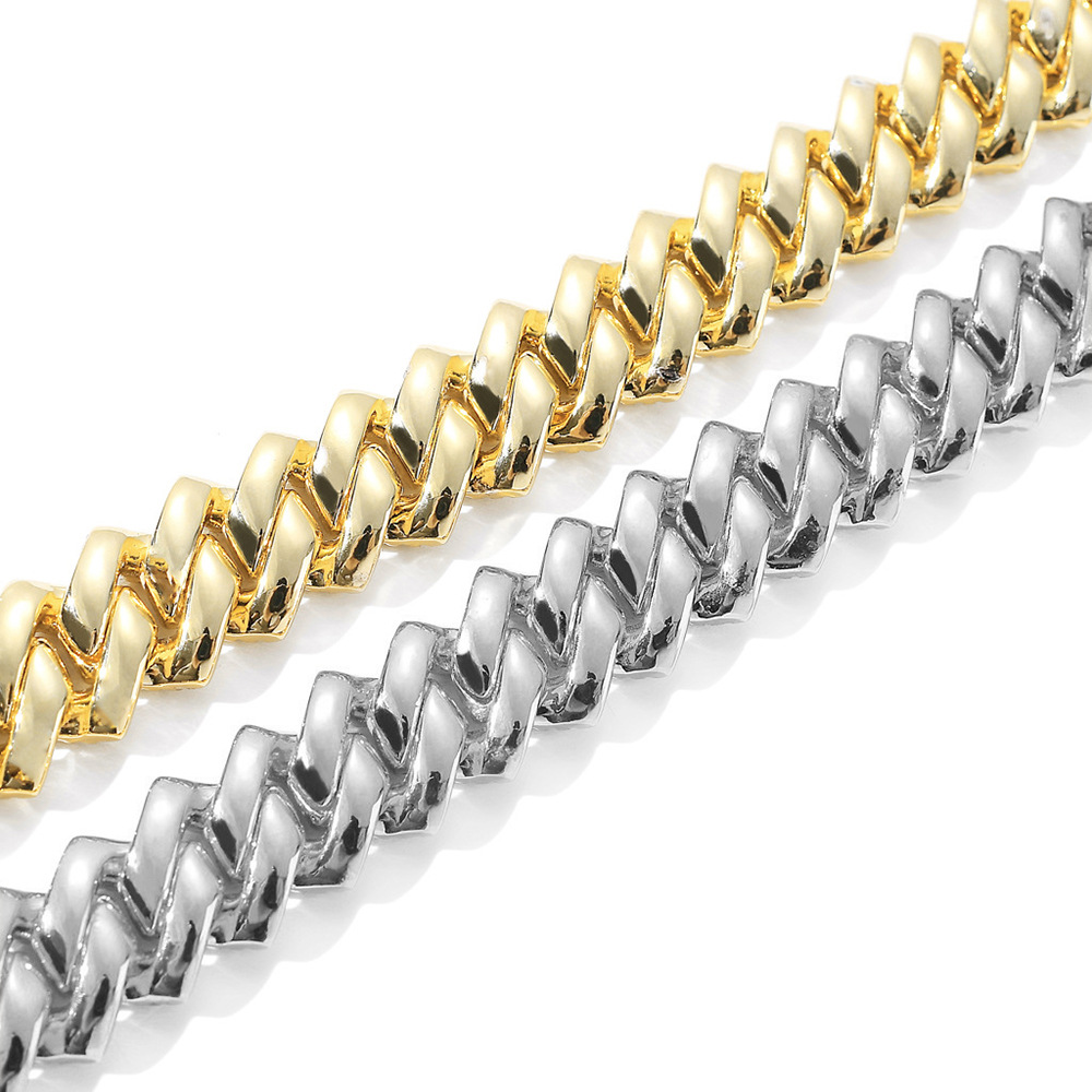 13mm Hip Hop Cuban Chain Necklace Bling Mens Diamond Tennis Chain Necklace High Quality Shining Zircon Necklaces