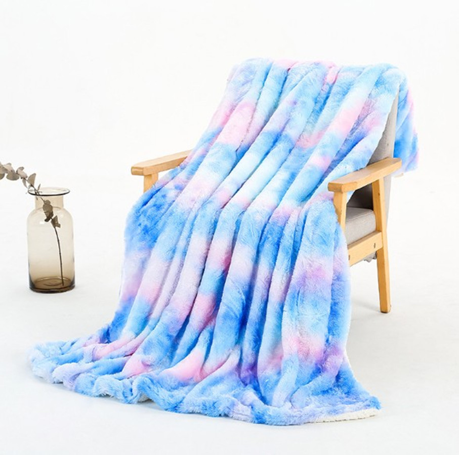 New Arrival rainbow Blanket Warm Elegant Cozy With Fluffy Sherpa Throw Blanket Bed Sofa Blankets free shipping