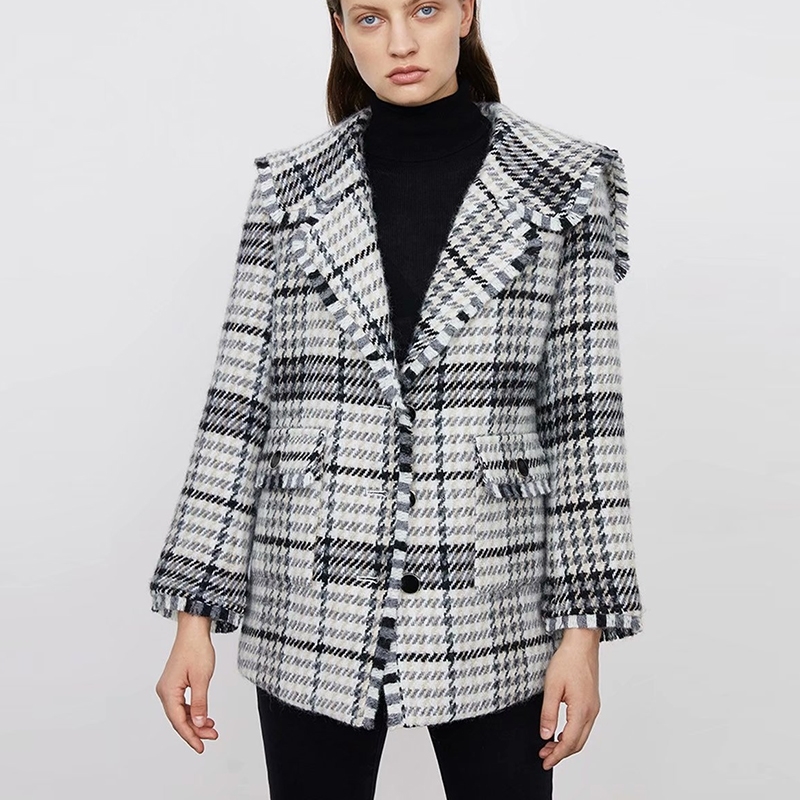 2021 New Autumn Winter Women Plaid Coat Jacket Casual High Quality Warm Soldier Collar Overcoat Fashion Long Sleeve Single-breasted Coats Vr
2021 New Autumn Winter Women Plaid Coat Jacket Casual High Quality Warm Soldier Collar Overcoat Fashion Long Sleeve Single-breasted Coats Vr