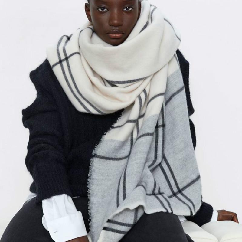 195*80cm Autumn Winter Female Wool Plaid Scarf Women Blanket Cashmere Scarves Wide Lattice Long Shawl Wrap Warm Tippet Drop Ship
195*80cm Autumn Winter Female Wool Plaid Scarf Women Blanket Cashmere Scarves Wide Lattice Long Shawl Wrap Warm Tippet Drop Ship