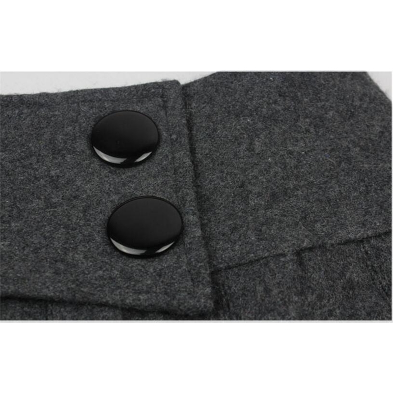 New Autumn Winter Spring Skirt Women Wool Short Skirt High Waist Pleated Skirt Sexy Black Gray Woolen Skirts For Women S429 201027