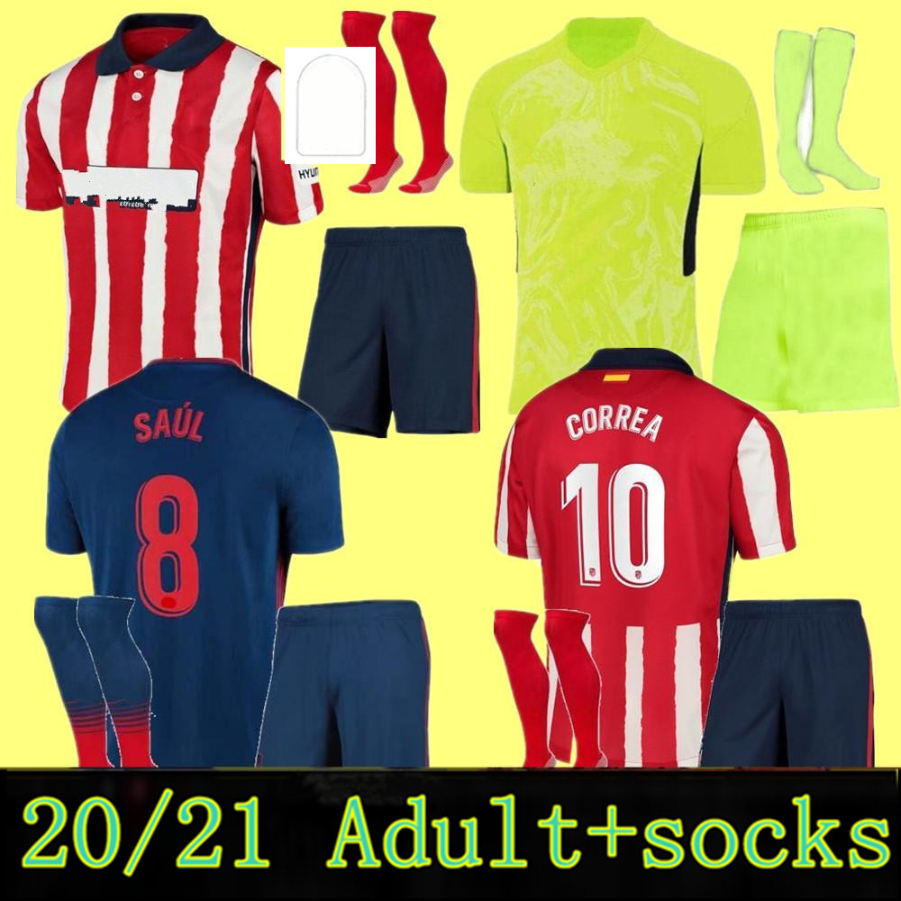 2020 2021 JOAO FELIX madrid soccer jersey home away men kits 20 21 camiseta de fútbol MORATA SAUL KOKE DIEGO COSTA football Shirt
