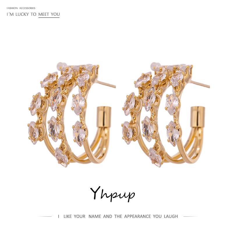 Yhpup Delicate Cubic Zirconia Stud Earrings Geometric Earrings Fashion Jewelry for Women Wedding Party Gift
Yhpup Delicate Cubic Zirconia Stud Earrings Geometric Earrings Fashion Jewelry for Women Wedding Party Gift