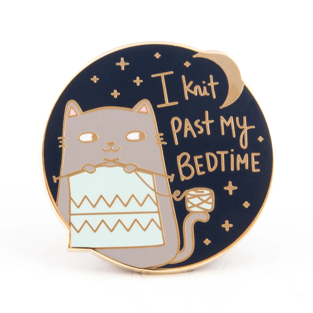 Funny I Knit Past My Bedtime Cat Golden Enamel Pin Kawaii Cat Knitting Blue Brooch Yarn Lovers Gift Fashion Lapel Hat Decor, Gray
Funny I Knit Past My Bedtime Cat Golden Enamel Pin Kawaii Cat Knitting Blue Brooch Yarn Lovers Gift Fashion Lapel Hat Decor, Gray