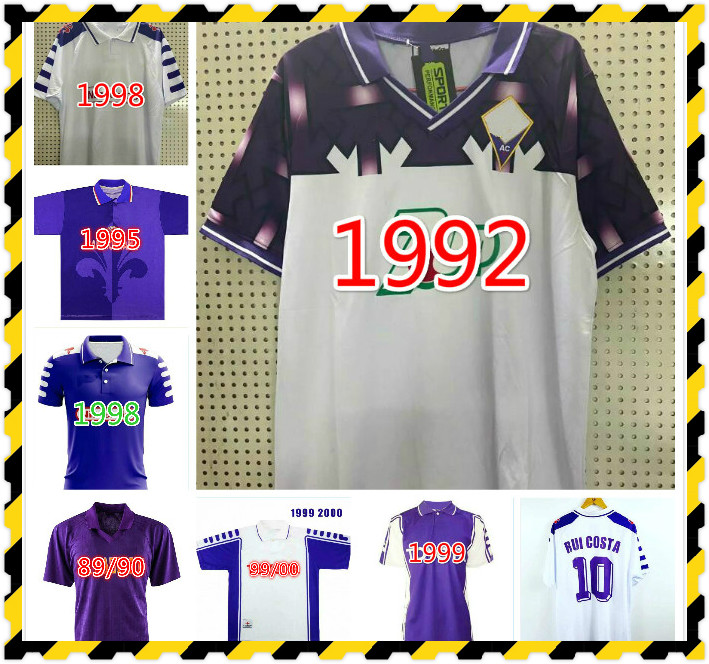 1989 1990 1992 1993 1995 1997 1998 1999 2000 Retro Fiorentina soccer jersey RUI COSTA BATISTUTA VINTAGE 92/93 football shirt S-2XL, Black;yellow
1989 1990 1992 1993 1995 1997 1998 1999 2000 Retro Fiorentina soccer jersey RUI COSTA BATISTUTA VINTAGE 92/93 football shirt S-2XL, Black;yellow