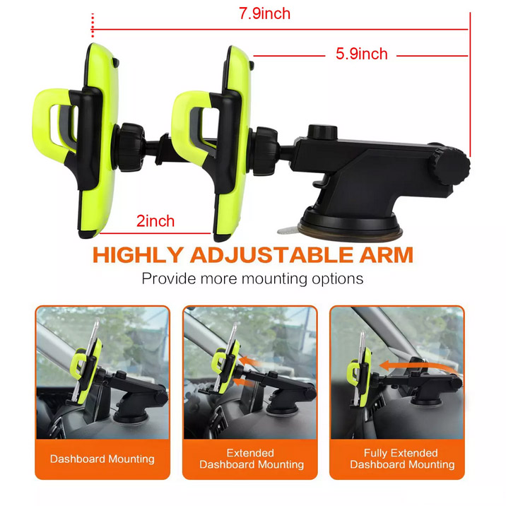 New Mount Stand Support Dashboard Windshield Cell Phone Holder Car With Flexible Arm Universal For Iphone Samsung Galaxy