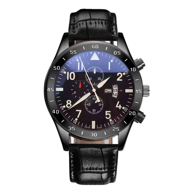 Leather bracelet pilot 42mm mens watch relogio masculino day date quartz chronograph movement mens designer watches luxury wristwatch, No.8
Leather bracelet pilot 42mm mens watch relogio masculino day date quartz chronograph movement mens designer watches luxury wristwatch, No.8