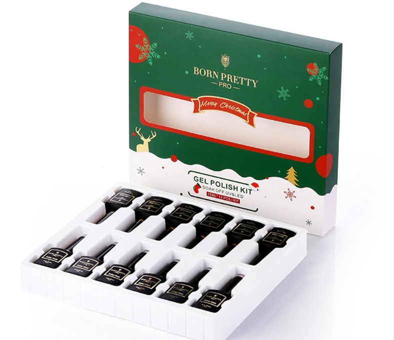 Nail Art Kits BORN PRETTY PRO 12 Pcs/Set 15ml Christmas Collection Gel Polish Red Blue Gold Silver Colors UV For