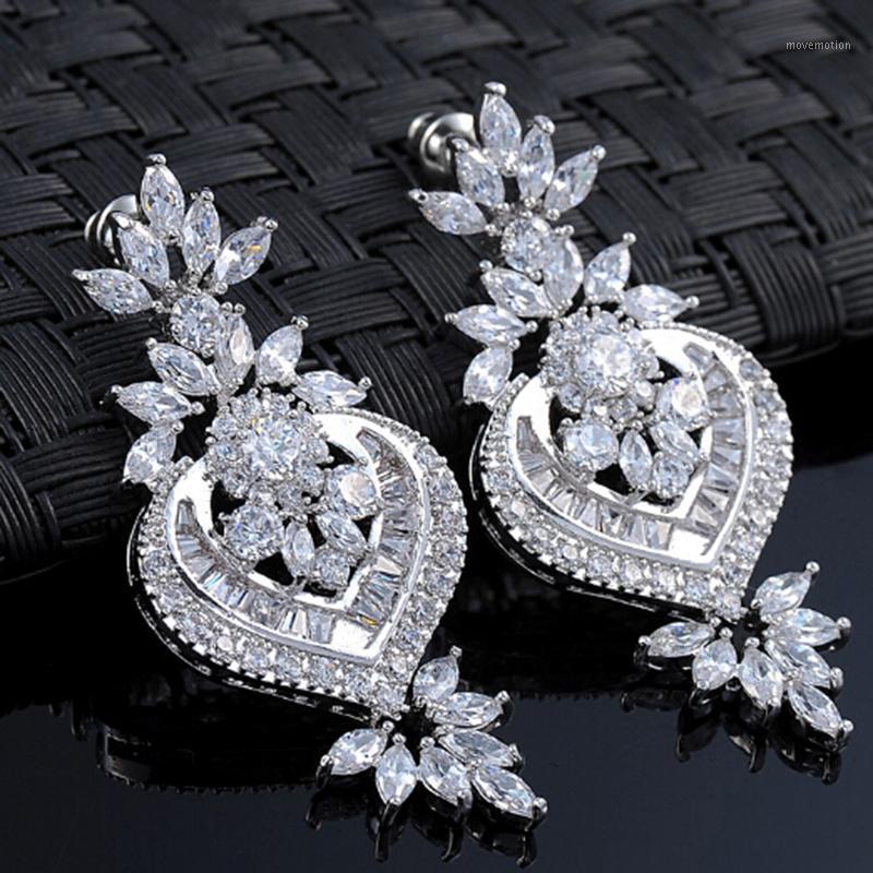 UILZ Rose Gold Luxury Big Long Flower Pendant Drop Earrings With Shining CZ Brincos Bridal Women Wedding Party Jewelry UE1871
UILZ Rose Gold Luxury Big Long Flower Pendant Drop Earrings With Shining CZ Brincos Bridal Women Wedding Party Jewelry UE1871