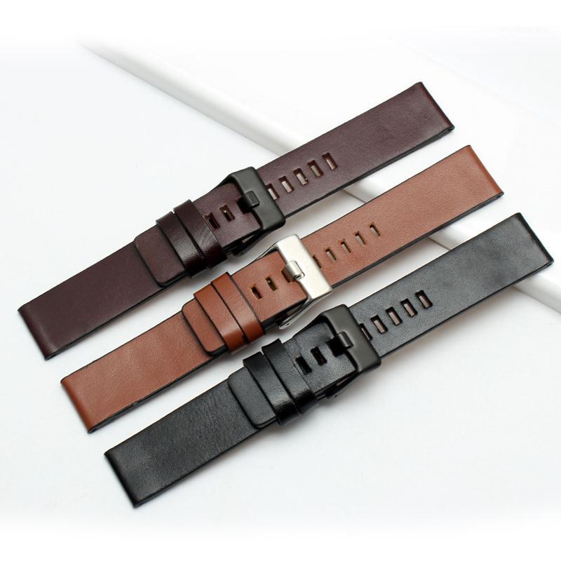 

Fashion Genuine Leather Strap Men's Watch band 22mm 24mm 26mm 28mm 30mm Brown Bracelet Strap Bracelet1