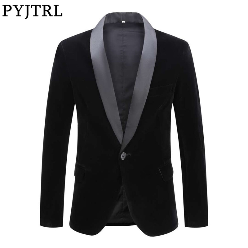 PYJTRL Male Plus Size Classic Black Shawl Lapel Velvet Blazer Men Fashion Casual Wedding Groom Slim Suit Jacket Singers Costume 201006
PYJTRL Male Plus Size Classic Black Shawl Lapel Velvet Blazer Men Fashion Casual Wedding Groom Slim Suit Jacket Singers Costume 201006