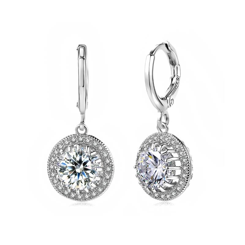 Double Fair Sparkling Classic Round Cut Cubic Zirconia Drop / Dangle Earrings Silver Color Fashion Jewelry For Women DFE825
Double Fair Sparkling Classic Round Cut Cubic Zirconia Drop / Dangle Earrings Silver Color Fashion Jewelry For Women DFE825