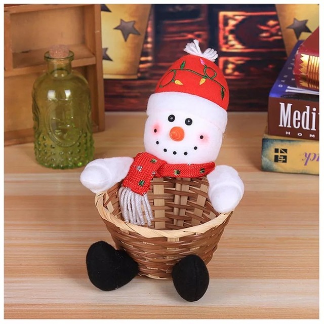 Happy New Year 2021 Merry Christmas Decorations for Home Christmas Candy Basket Decoracion Navidad Christmas Decorations Natale