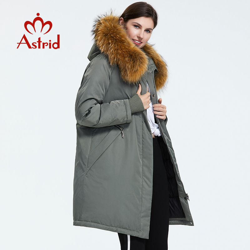 Astrid Winter new arrival down jacket women with a fur collar loose clothing outerwear quality women winter coat AR-9160 201019