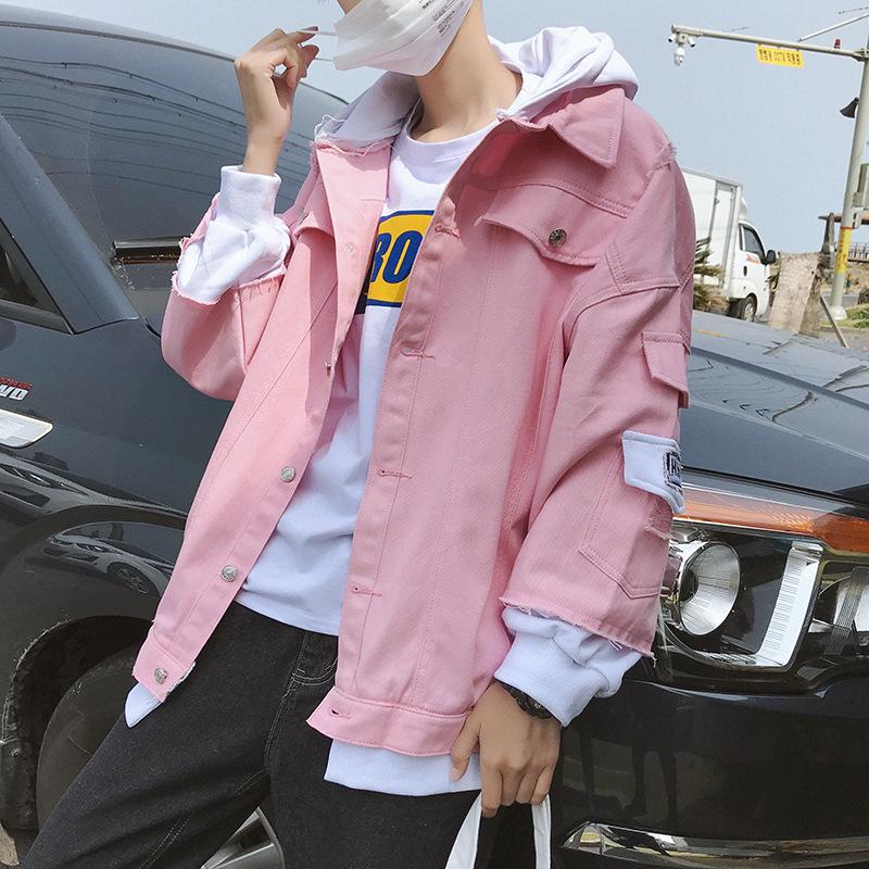 Wholesale 2020 Spring autumn pink denim cotton jacket men' hooded loose handsome teenagers jacket male students loose coat, Black
Wholesale 2020 Spring autumn pink denim cotton jacket men' hooded loose handsome teenagers jacket male students loose coat, Black