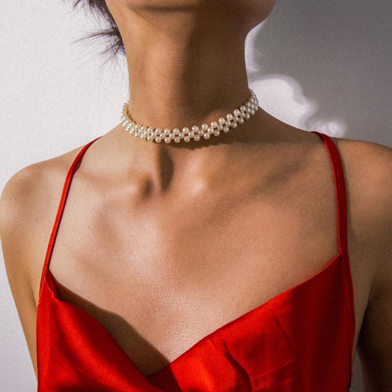 New Imitation Pearl Choker Necklace For Women Beaded Pearl Clavicle Necklace Collar Statement Female Jewelry Gifts
New Imitation Pearl Choker Necklace For Women Beaded Pearl Clavicle Necklace Collar Statement Female Jewelry Gifts