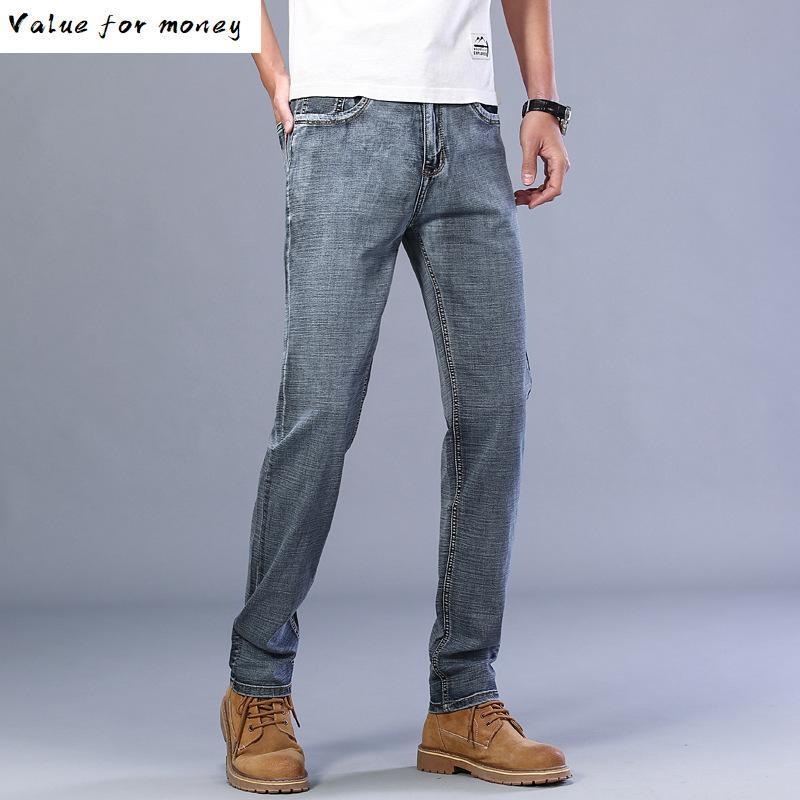 New Summer 2020 Men's Thin Jeans Classic Style Business Casual Advanced Stretch Regular Fit Denim Trousers Grey Blue Pants Male, 123a soot
New Summer 2020 Men's Thin Jeans Classic Style Business Casual Advanced Stretch Regular Fit Denim Trousers Grey Blue Pants Male, 123a soot