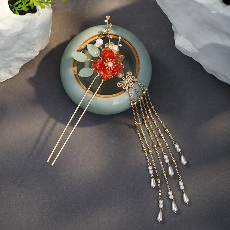Vintage Handmade Hair Pin Faux Pearl Tassel Red Color Crystal Hair Stick Women Flower Shape Tassels Clip Jewelry VL1
Vintage Handmade Hair Pin Faux Pearl Tassel Red Color Crystal Hair Stick Women Flower Shape Tassels Clip Jewelry VL1