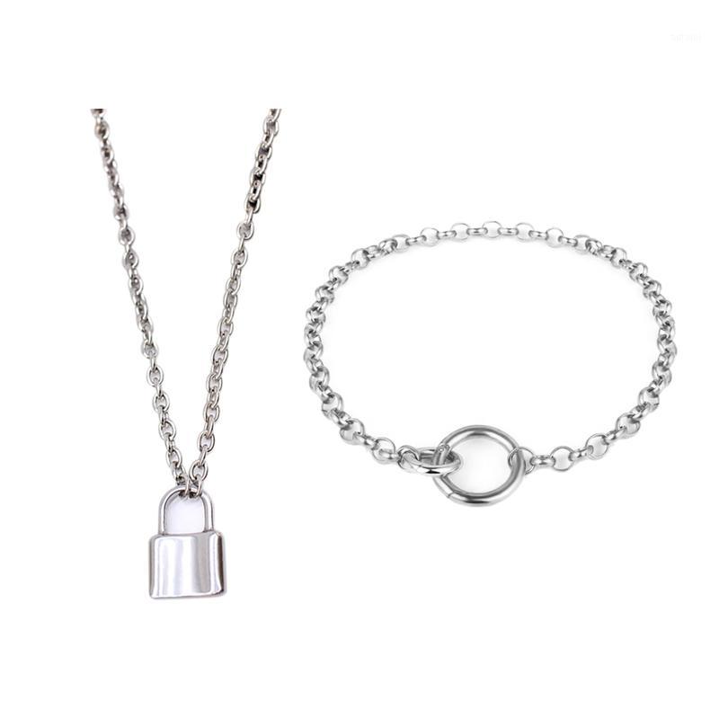 2 Pcs Necklace: 1 Pcs Stainless Steel Silver Necklace Women Lock 45Cm & 1 Punk Choker Necklace Hip Hop Jewelry1
2 Pcs Necklace: 1 Pcs Stainless Steel Silver Necklace Women Lock 45Cm & 1 Punk Choker Necklace Hip Hop Jewelry1