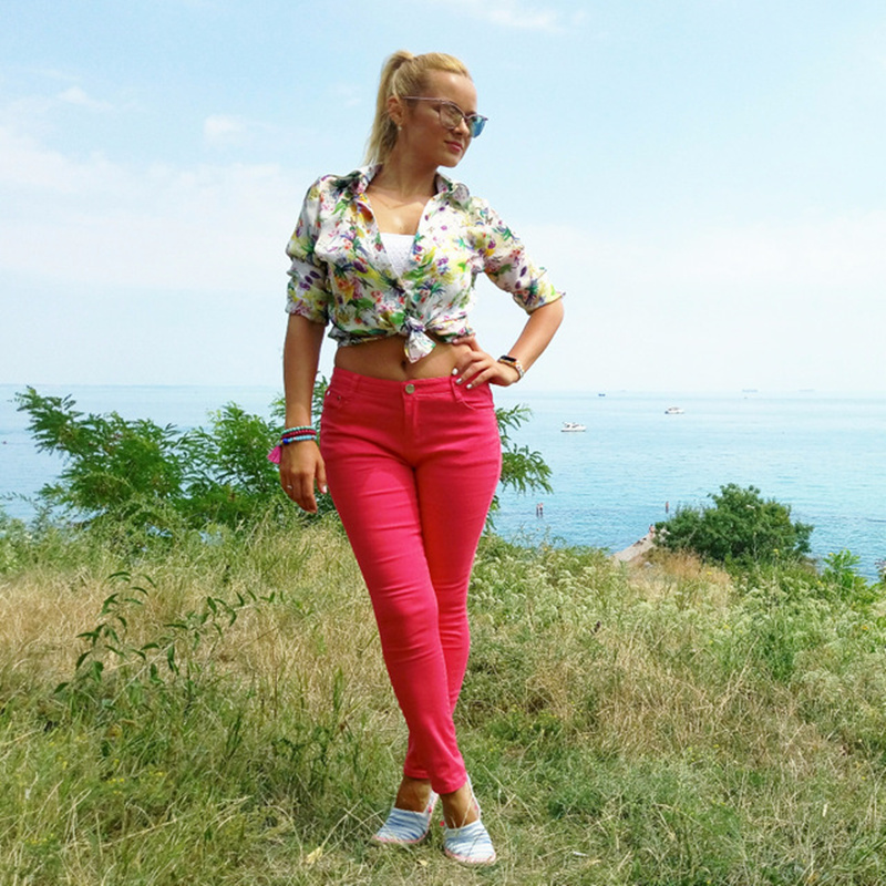 Women Pants Candy Jeans 2020 Spring Fall Pencil Slim Casual Female Stretch Trousers White Pantalones Mujer P 010 BerylBella